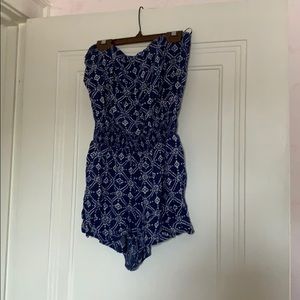 Strapless romper